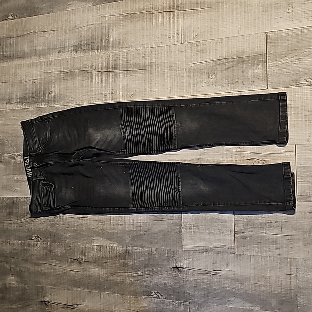 Rivet 61 moto style jeans 28x30 Balmain Style